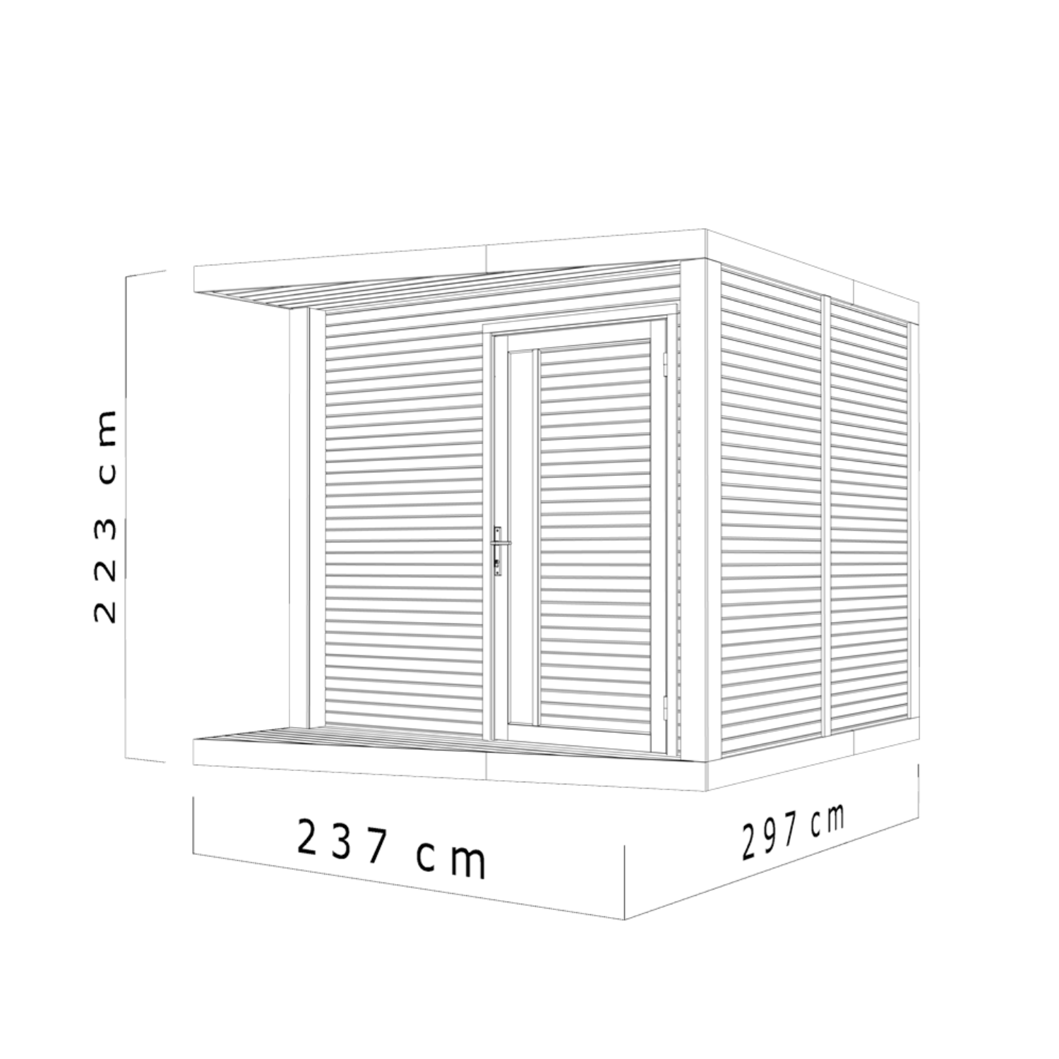 Moderner Gartenunterstand 7,1 m² – Hochwertige Verarbeitung, Fabrikpreis – Bild 3