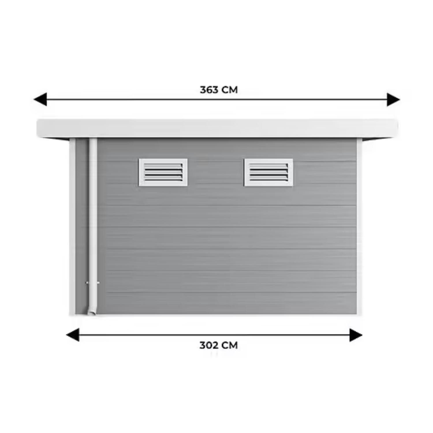 Gartenhaus aus Verbundwerkstoff SINTRA 9 m² hellgrau – Modern und widerstandsfähig – Bild 14