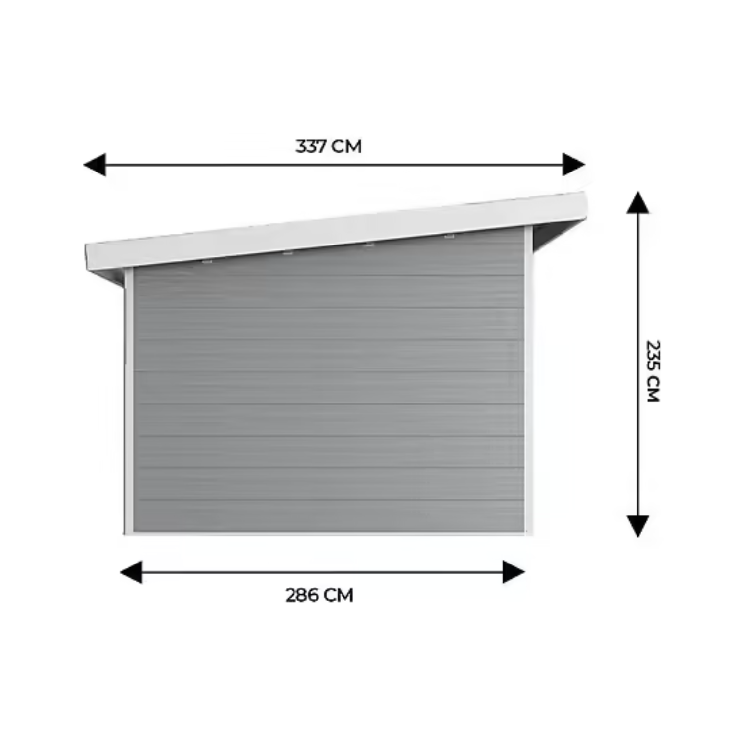 Gartenhaus aus Verbundwerkstoff SINTRA 9 m² hellgrau – Modern und widerstandsfähig – Bild 8