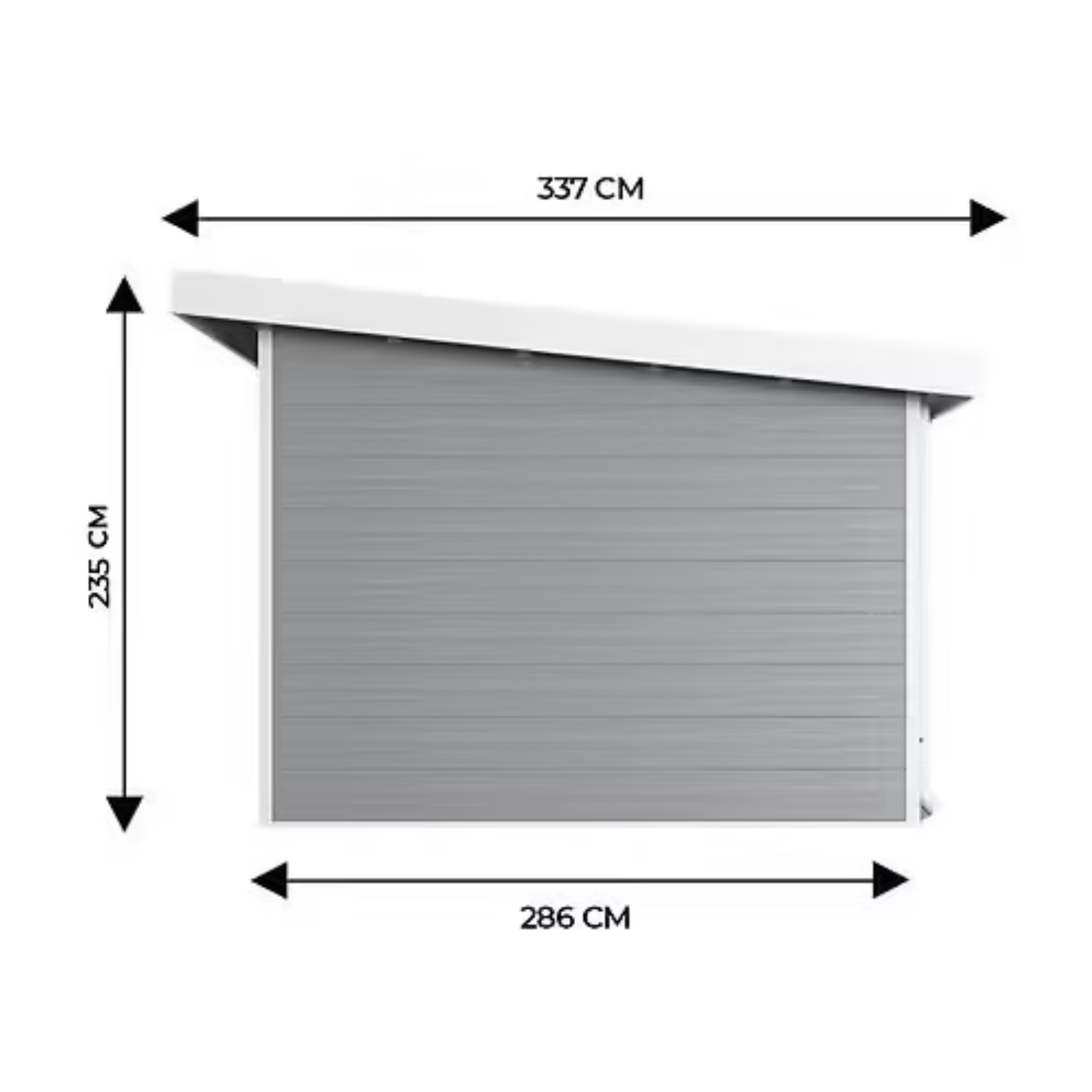 Gartenhaus aus Verbundwerkstoff SINTRA 9 m² hellgrau – Modern und widerstandsfähig – Bild 6